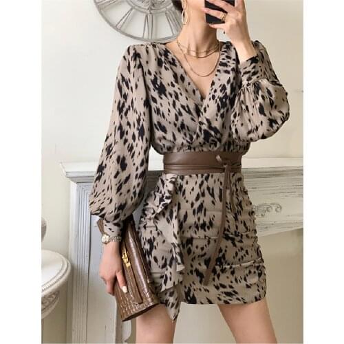 Leopard Print Summer WomenS Dress 2021 Floral Print Dress Long Evening Female Vintage Maxi Party Beach Women Dresses Casual