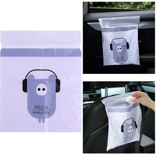 Car trash bag sticky hanging disposable trash bag cute bag trash can cleaning storage storage can car bag car bag trash R5T5