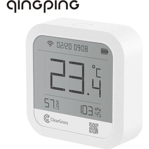 Qingping Weather Station Precision Forecast Temperature Humidity Sensor Digital Clock USB Charging Wifi APP Control