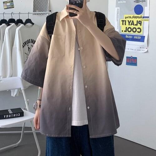 DYB&ZACQ Mens Long Sleeve Shirts 2021 Fashion Blouses Turn-down Collar Spring Shirts Woman Casual Oversize Tops