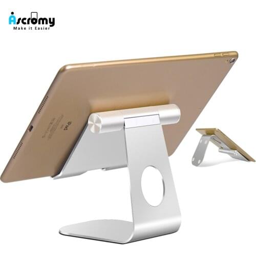 Ascromy Tablet Stand For iPad Pro 2020 Adjustable Aluminum Metal Desktop Holder For iPhone iPad Air mini Samsung Tab Accessories