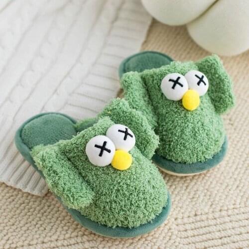 2021 Winter Kids Indoor Shoes Baby Children Slippers For Boys Girl Flip Flops Soft Non-slip Kids Home Slippers Warm Cotton Shoes