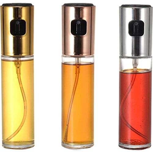 3pcs Oil Sprayers Glass Press Oil Bottles Widely Used Olive Oil Dispensers For Home Restaurant Kitchen Cooking Salad Baking