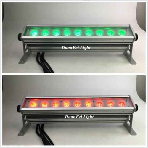 10 pieces outdoor rgb bar led wall washer light 3in1 mini bar waterproof led wall washer bar 9x9w