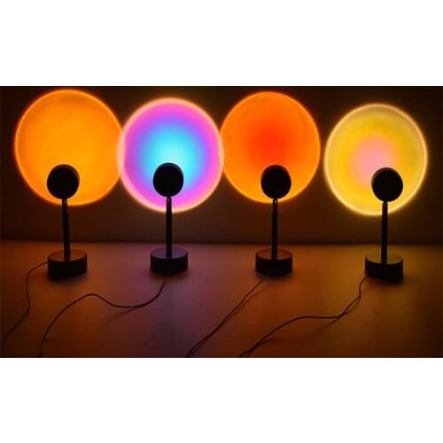 Usb Sunset Light Living Room Bedroom Night Light Sunset Projector Room Decoration Bar Atmosphere Photography Background