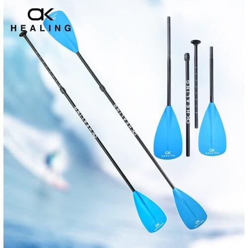 Dual Purpose SUP Paddle 4 Piece Kayak Paddle Adjustable Fiberglass Shaft Surfboard Kayak Boat Stand Up Paddle For Surfing Rowing