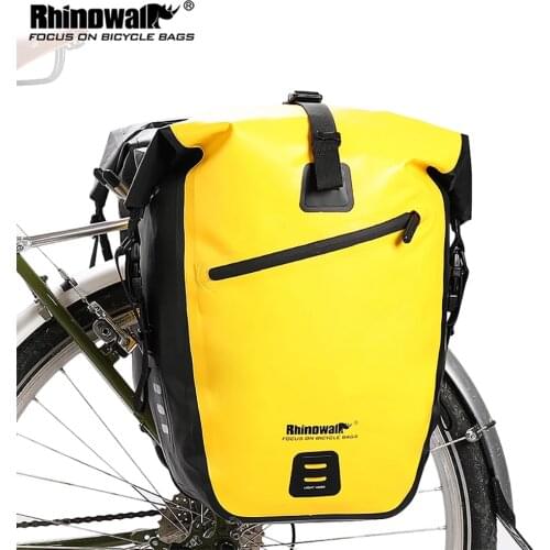 Rhinowalk Waterproof Bike Bag 27L Travel Cycling Bag Basket Bicycle Rear Seat Rack Tail Seat Trunk Bags bicycle bags & panniers