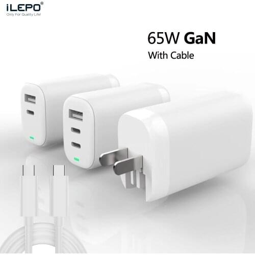ILEPO 65W Usb C Charger Quick Charge 4.0 3.0 Type C PD USB Charger with QC 4.0 3.0 Fast Charger for iPhone 12 Pro Xiaomi Laptop