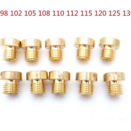 10pcs M6 Thread 6mm Motorcycle Main Jet For Carburetor 98-130 Injector Nozzles Brand New And High Quality Carburettor Main Jets