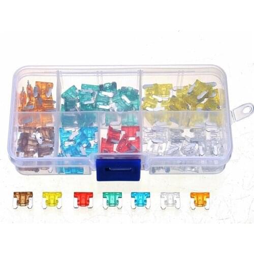 100PcsProfile Small Size Blade Car Fuses Assortment Set 5A/7.5A/10A/15A/20A/25A/30A with Clip Auto Blade Type Fuse for Car Truck