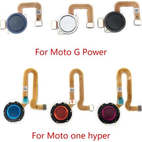 20Pcs/Lot Home Button FingerPrint Touch ID Sensor Flex Cable Ribbon For Moto G9 Play One Hyper G E7 Power Plus Replacement Parts