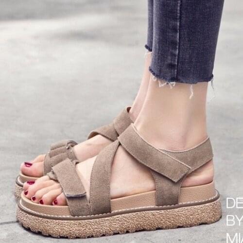 2021 Summer Platform Shoes Woman Sandals Flat Sandalias Gladiator Rhinestone Clear Beach Sandals Transparent Flip Flops Slides