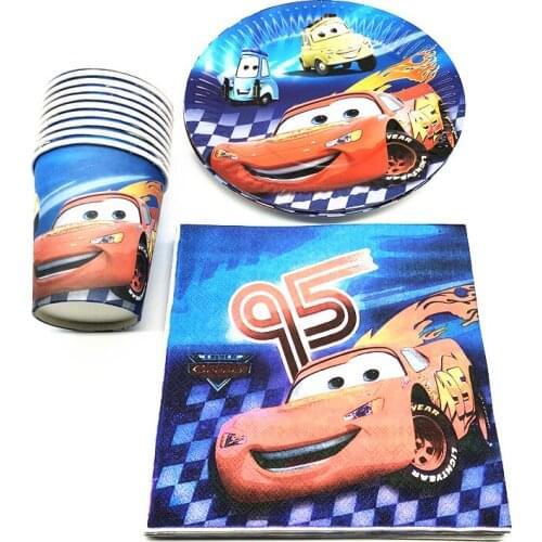 40Pcs Cartoon Disney Cars Theme kids Birthday Party Tableware Cup Plate Napkin Baby Shower Decoration Family Party Supplies