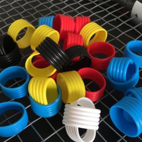 5Pcs Stretchy Tennis badminton Racket Handles Sport Racket Handle Rubber Ring Stretchy Tennis Racquet Band Overgrips
