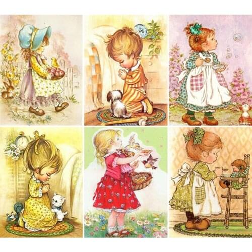 Yumeart 5D Diamond Embroidery Full Drill Square Portrait Diamond Painting Child Mosaic Cross Stitch Rhinestones Handmade Gifts