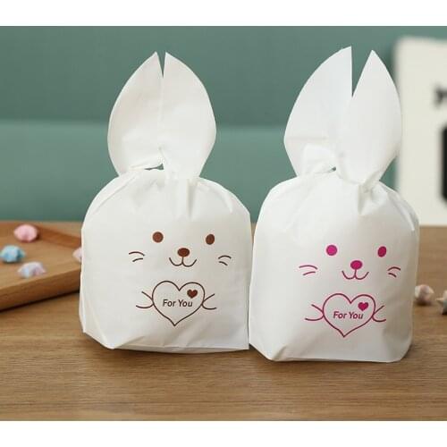 250x "FOR YOU" big rabbit ear gift wrapping bag,cute cartoon food bag wholesale.Candy Bag Wedding birthday party decorations