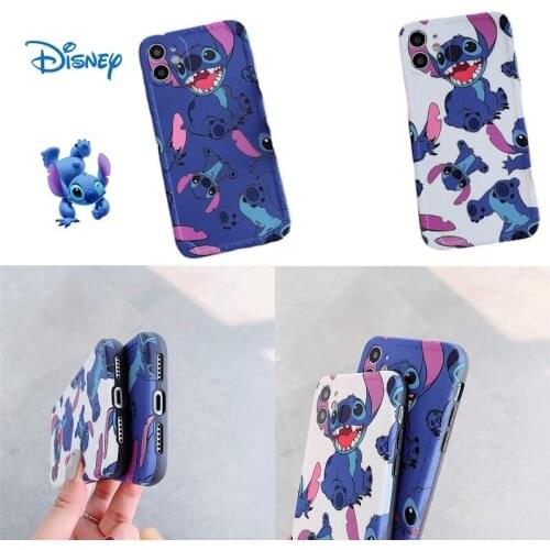 Disney Stitch Cartoon Silicone Anti-drop All-inclusive Mobile Phone Case for Iphone SE 7 8Plus X Xr Xs Max 11 12 Promax 12 Mini