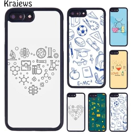 Krajews Love Chemistry elements Phone Case For iPhone 5 6S 7 8 plus 11 12 Pro X XR XS Max Samsung Galaxy S6 S7 S8 S9 S10 PLUS