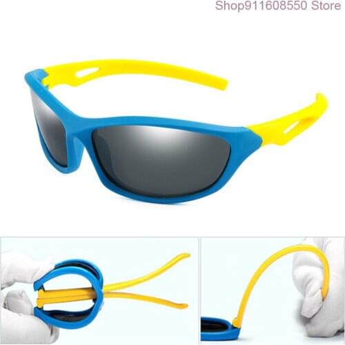 2021 Children TR90 Polarized Sunglasses Kids Cool Sun Glasses 100% UV400 Eyeglasses for Boy Girl With Pouch Oculos De sol Hot