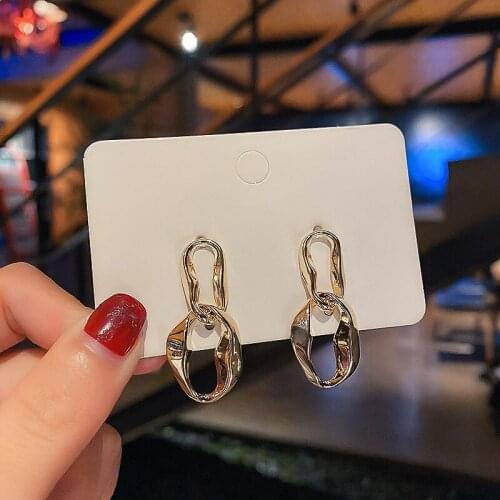 Geometric Irregular Circle Earrings Korea Dongdaemun Fashion All-match Female Earrings