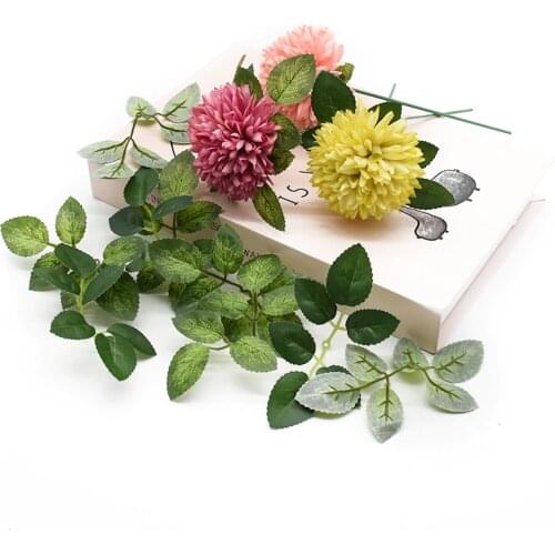 20pcs Silk leaf wedding decorative flowers wall home decoration accessories Rose leaves artificial plants scrapbooking flowers