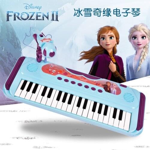 Disney Girls Frozen 2 Princess 37 Type Door Keyboard Piano Toy with Music Playing Piano Girl Toy Educational Toy