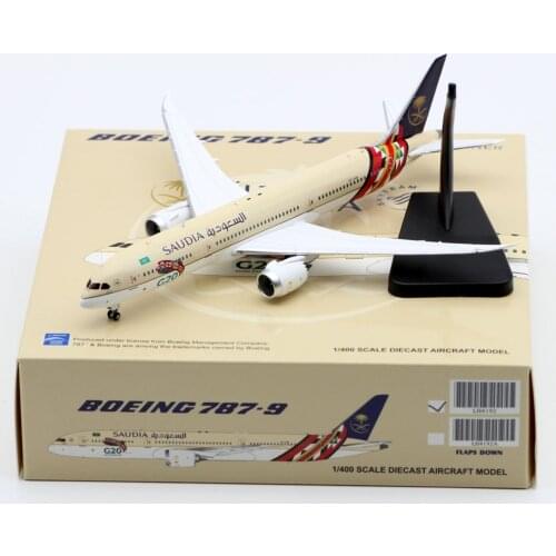 1:400 Alloy Collectible Plane JC Wings LH4192 Saudi Arabian Airlines "Skyteam" G20 Boeing B787-9 Diecast Aircarft Model HZ-ARF