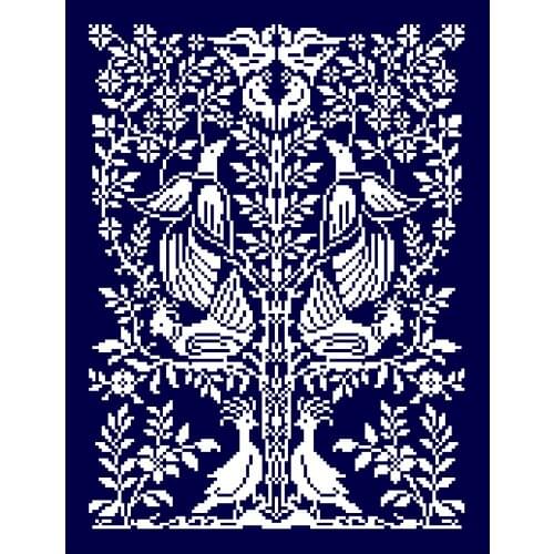 Monochrome totem cross stitch package single color 18ct 14ct 11ct deep blue cotton thread embroidery DIY handmade needlework