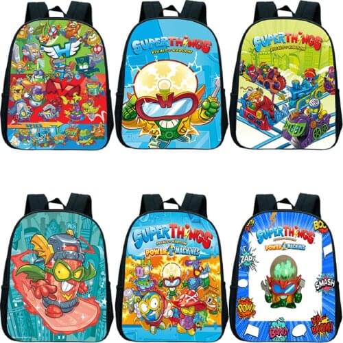 Cartoon Game Superzings Series 8 Kindergarten Bags Childrens Backpack Boys Girls SuperThings School Bag Kids Rucksack Mochila