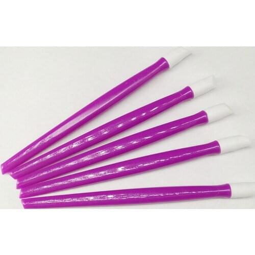 2019 New 10pcs/lot 10mm Soft Nail Cuticle Pusher Plastic Rubber Purple Available High Quality Nail Tools Wholesale