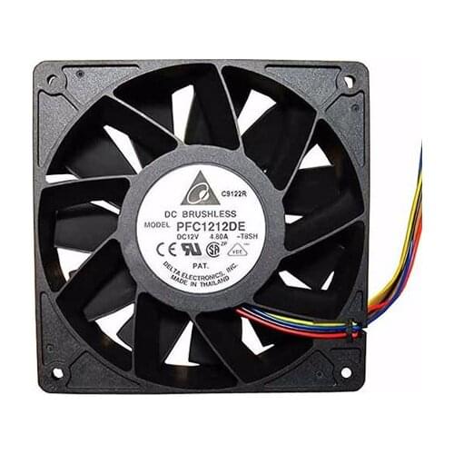 Delta Electronics PFC1212DE T8SH DC 12V 4.80A 120x120x38mm Server Cooling Fan