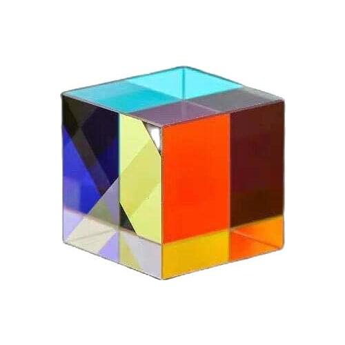 Color Combining Prism Optical K9 Glass Lens Processing Cubic Glued Lens Of Light Gift