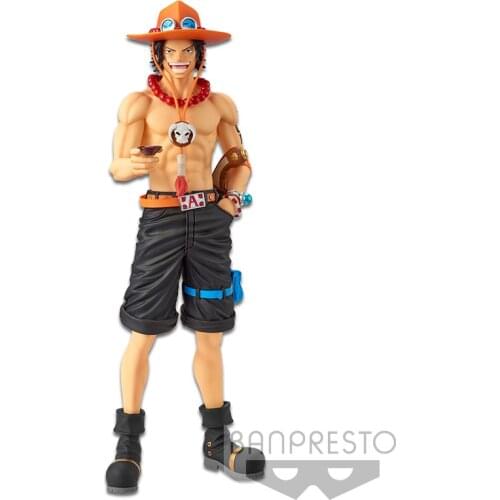 Bandai Banpresto Original Anmie Doll One Piece Magazine Portgas·D· Ace Figure Model Toys