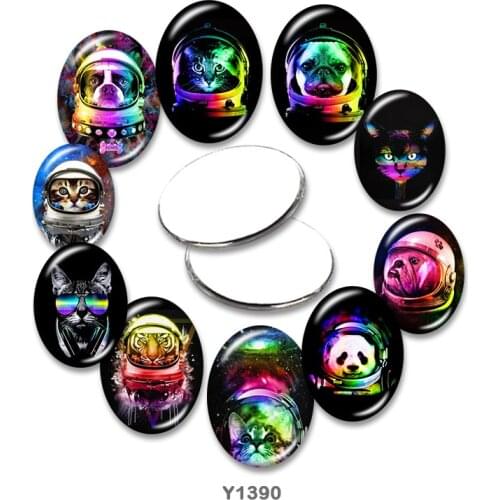 Animal Oval glass cabochon 13x18mm/18x25mm/30x40mm flat back Making findings TRY1390