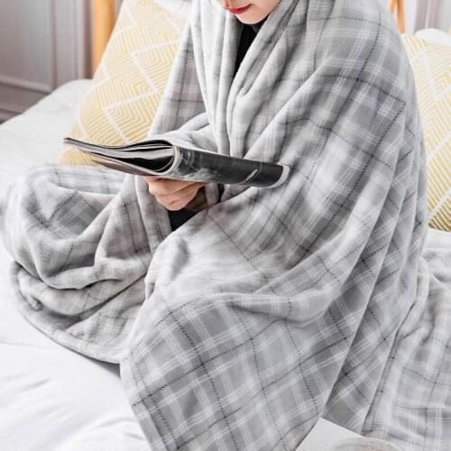 2020 Christmas Throw Fleece Blanket Super Soft Warm Plaid Blanket for Couch Sofa Bed Merry Christmas Winter 60''x80'' Grey