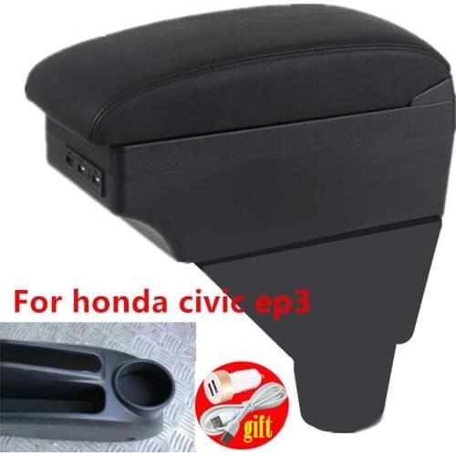 For honda civic ep3 armrest box central Store Aerio content box with cup holder ashtray decoration products With USB interfac