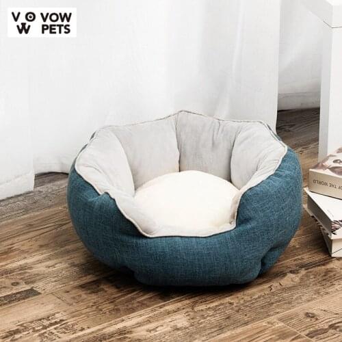 VOW Pets Cat Litter Winter Warm Cat Bed Kennel Removable And Washable Pet Cotton Litter Plush Thickened Pet Litter Mat