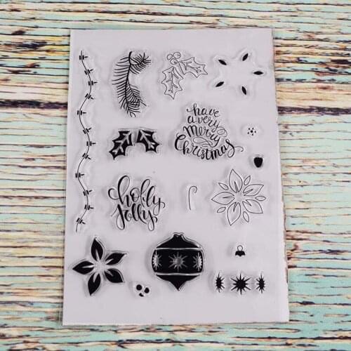 Christmas hanging ornaments Transparent clear stamp for DIY Scrapbooking/Card Making/Kids Christmas Fun Decoration Supplies