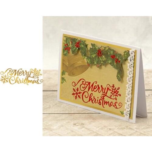 Merry Christmas HOT FOIL PLATE Silver DIY Photo Embossing Die Cut Scrapbooking Stencils Hot Stamping Foil