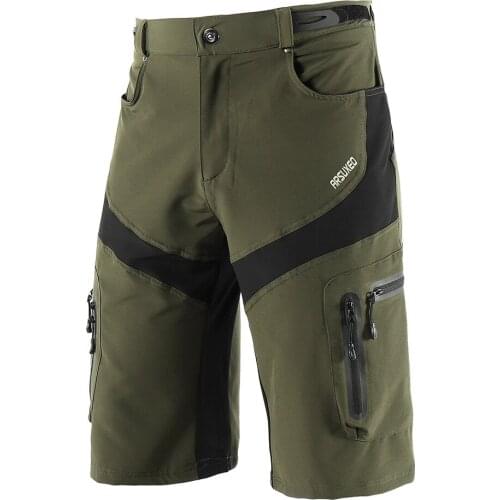 Men Cycling Summer Shorts Plus Size Quick Drying Breathable Outdoor Sports Running Bike Riding Casual Shorts with 6 Pockets