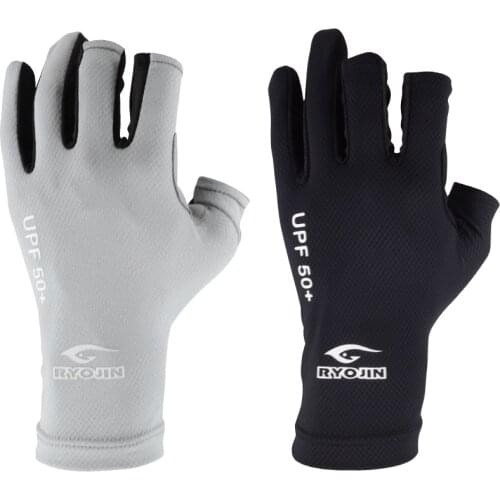 Japans Ryoin Fishing Gloves summer Sun protection cold feeling UPF50+ palmSilica gel is skid resistant and wear resistant