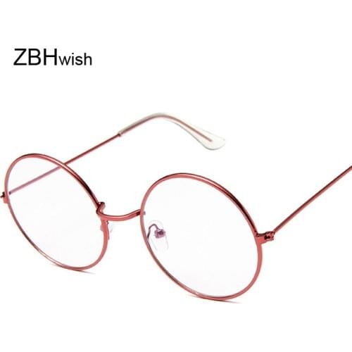 Fashion Vintage Clear Lens Glasses Women Nerd Eyewear Retro Metal Frame Eyeglasses Black Small Red Round Circle Eye Glasses
