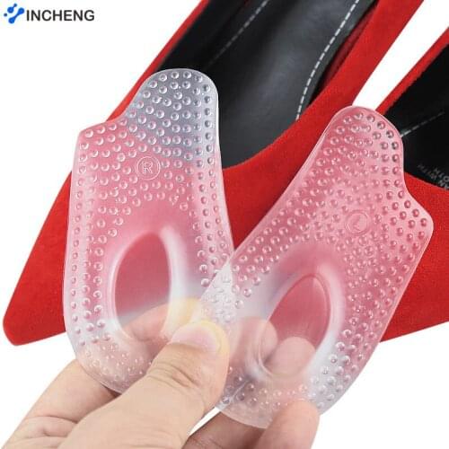 1Pair Soft Silicone Gel Insoles Heel Cushion Soles Pain Relief Protectors Spur Support Shoe Pad Feet Care Heel Foot Pads