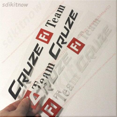 1pair F1 Team Racing Car Sports Decal Sticker Accessories Decoration For Chevrolet Cruze Cruz Sports Styling Auto Racing Decorat