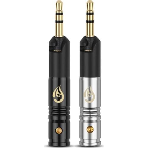 2pcs 3/32" 2.5mm Jack Plug Connectors 3 Poles Male For r70 M50X M40X Headphone Audio Adapter Gold Plated Solder 4.0mm Wire Hole