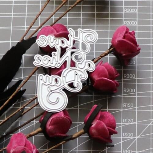 2021 NEW Metal Cutting Dies Have a Nice Day Words Scrapbooking Paper Card DIY Handcrafts Stencil Embossed Mold