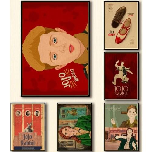 29 Designs Jojo Rabbit Kraftpaper Poster Artwork Homedecal Fancy Wall Sticker for Coffee House Bar