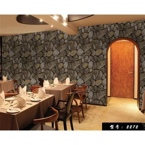 Beibehang Chinese three-dimensional waterproof antique culture rock 3d wallpaper restaurant cafe background wall paper tapety