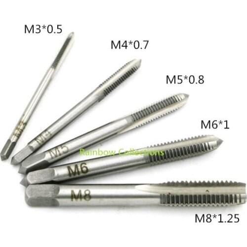 5pcs/set M3-M4-M5-M6-M8 Hand tap thread wire tapping/threading/Taps/attack Free shipping