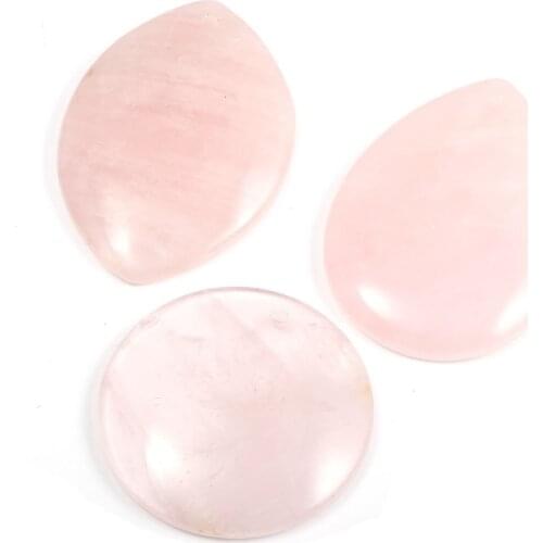 5pcs / Lot Rose Quartzs Pendant Reiki Healing Natural Stone Meditation Amulet DIY Jewelry Natural Stone Charms